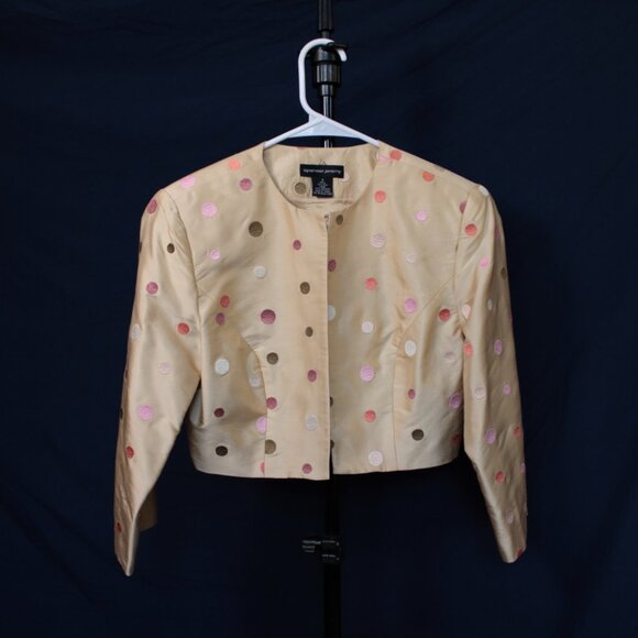 Spenser Jeremy Cropped Embroidered Polka Dot Bolero Size 4 *LAST CHANCE - Picture 4 of 9